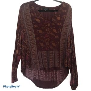 Women's Lucky Brand Bohemian Blouse Tunic sz M